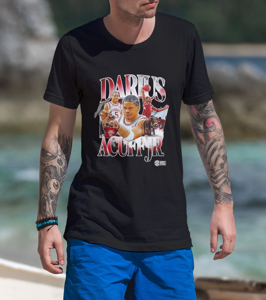 Darius Acuff Jr. Arkansas Razorbacks Basketball SEC Network T-Shirt
