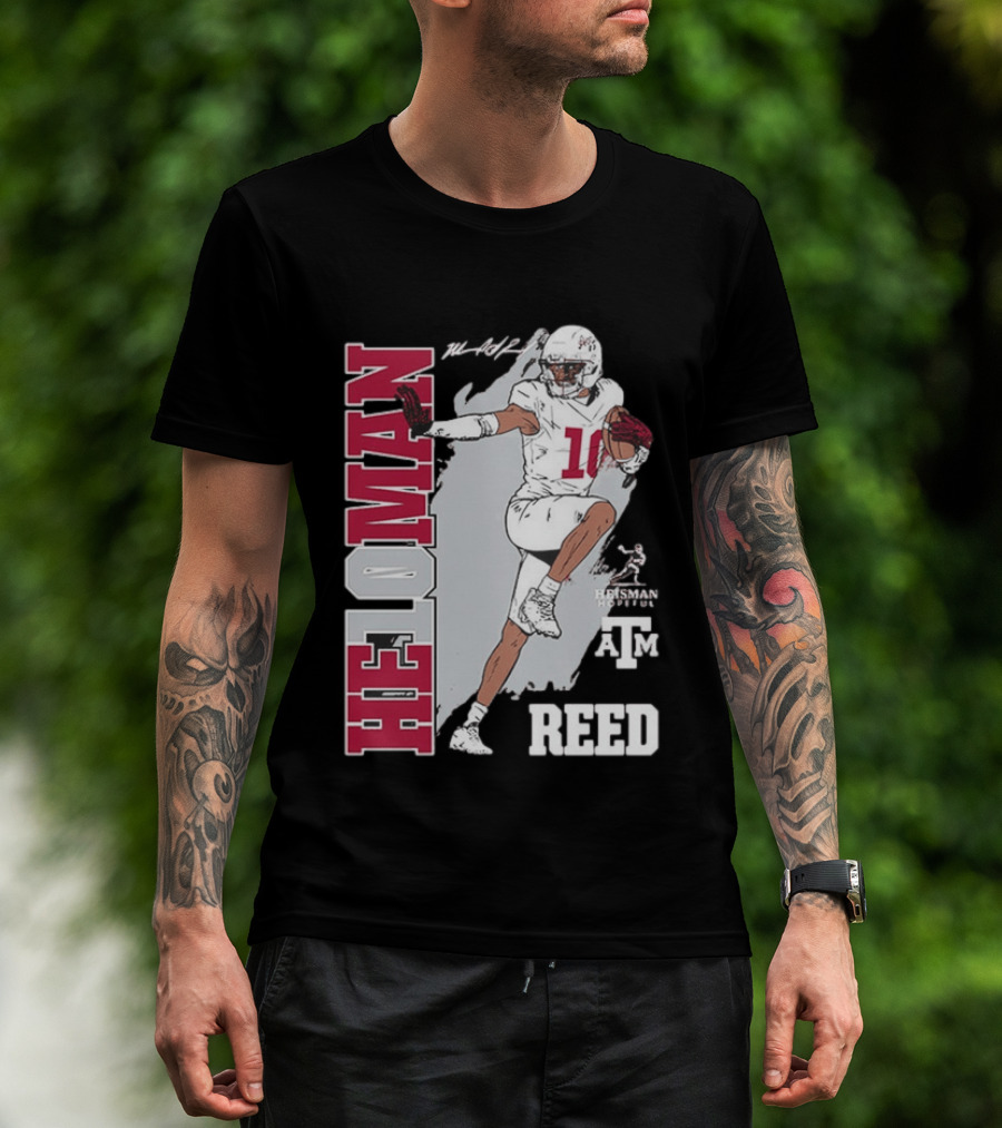 Marcel Reed Texas A&M Aggies Heloman Heisman Pose T-Shirt