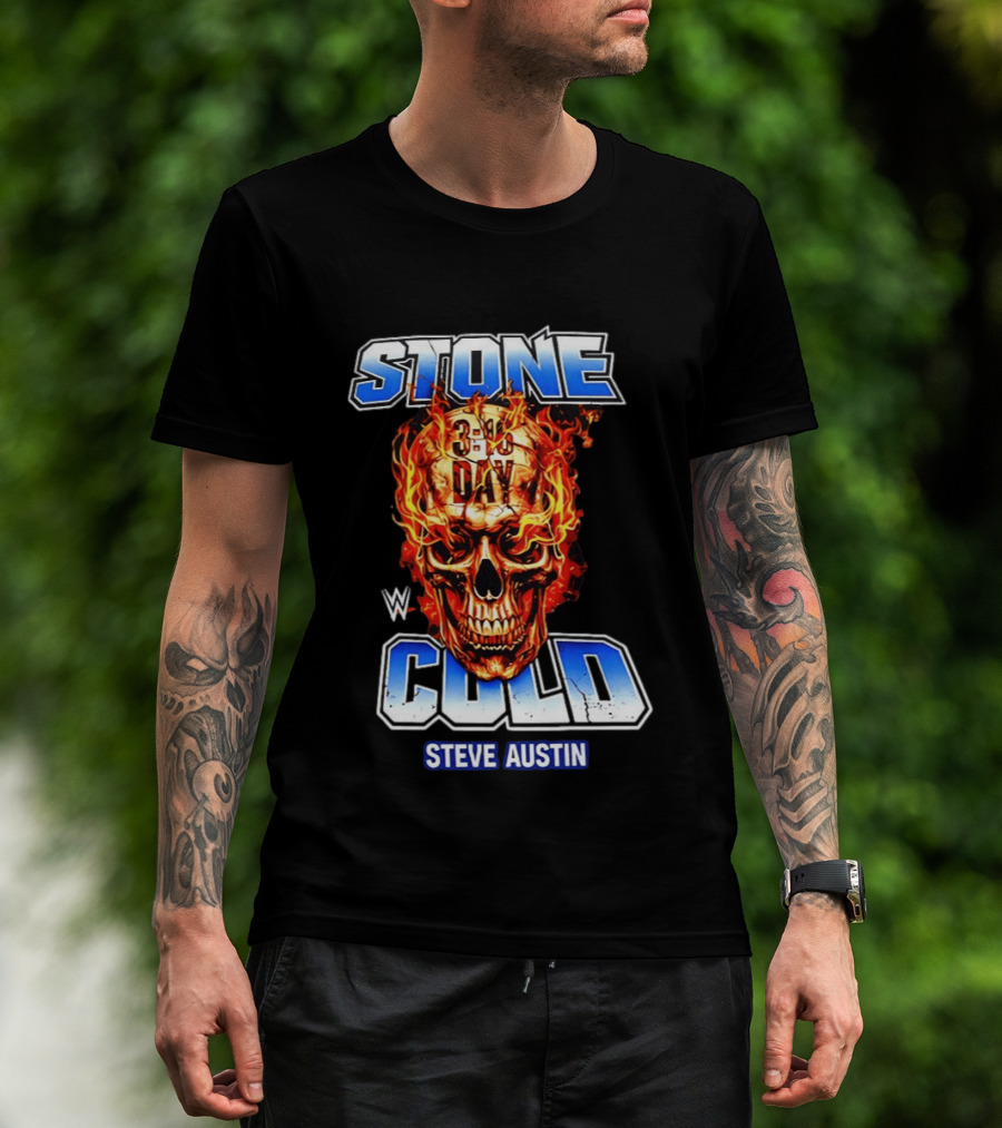 WWE Stone Cold Steve Austin 3:16 Day Flaming Skull 2026 T-Shirt