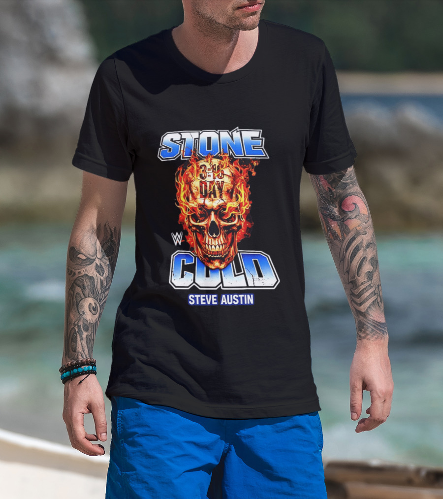 WWE Stone Cold Steve Austin 3:16 Day Flaming Skull 2026 T-Shirt