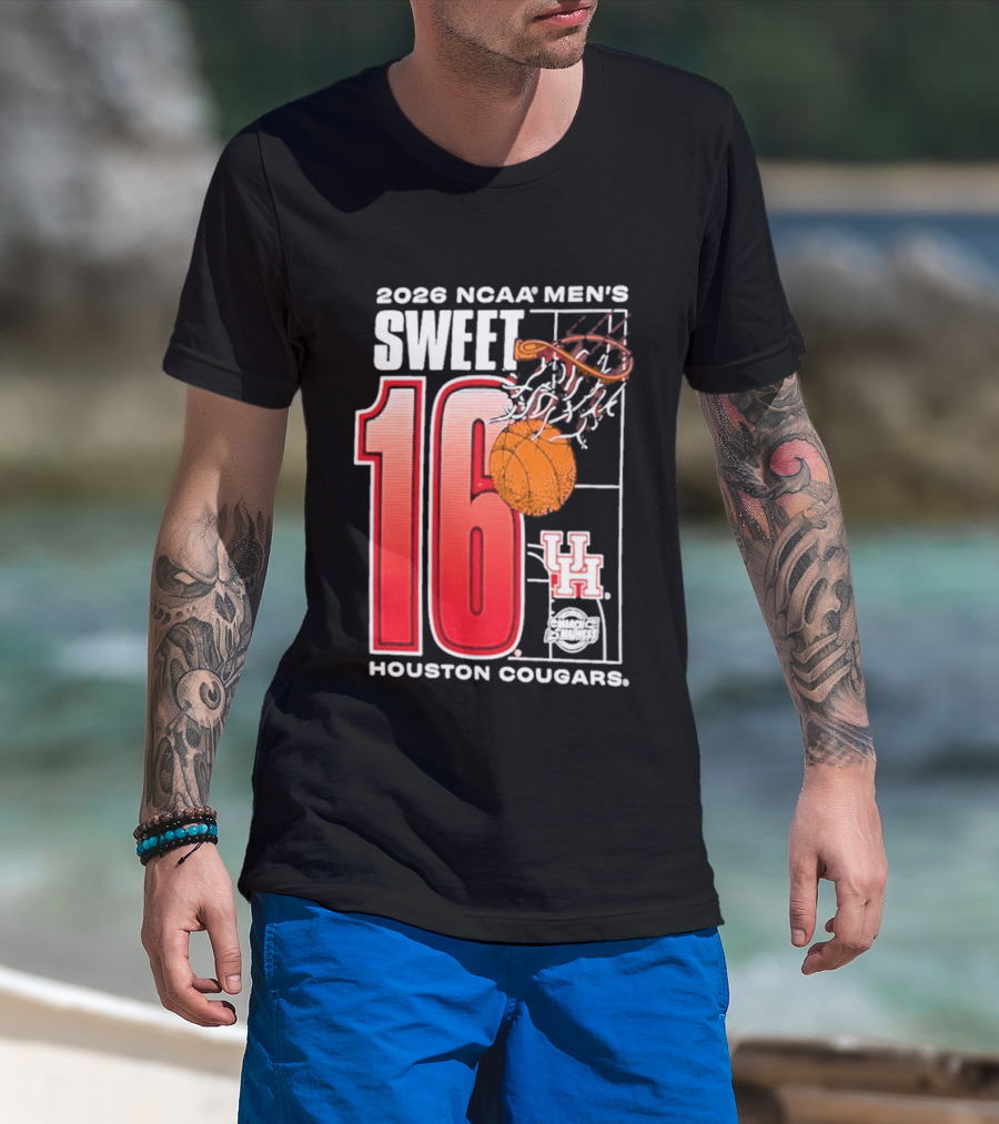 2026 NCAA Men's Sweet 16 Bound Houston Cougars Basketball T-Shirt