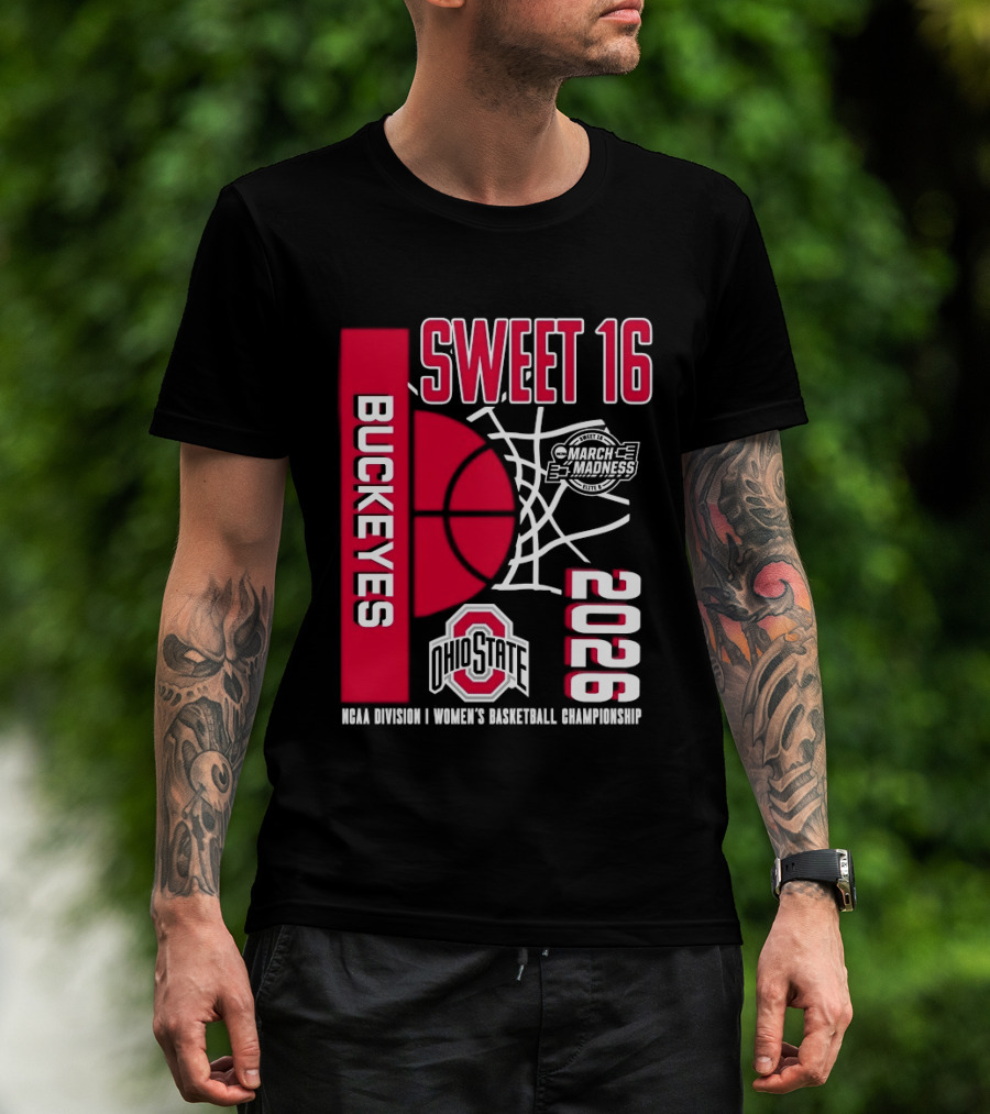 Ohio State Buckeyes 2026 Sweet 16 NCAA Division I Women's Basketball March Madness Championship T-Shirt