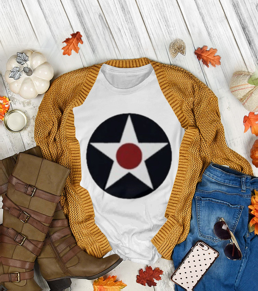 United States Army Air Forces 1940s Star Roundel Pocket Insignia T-Shirt