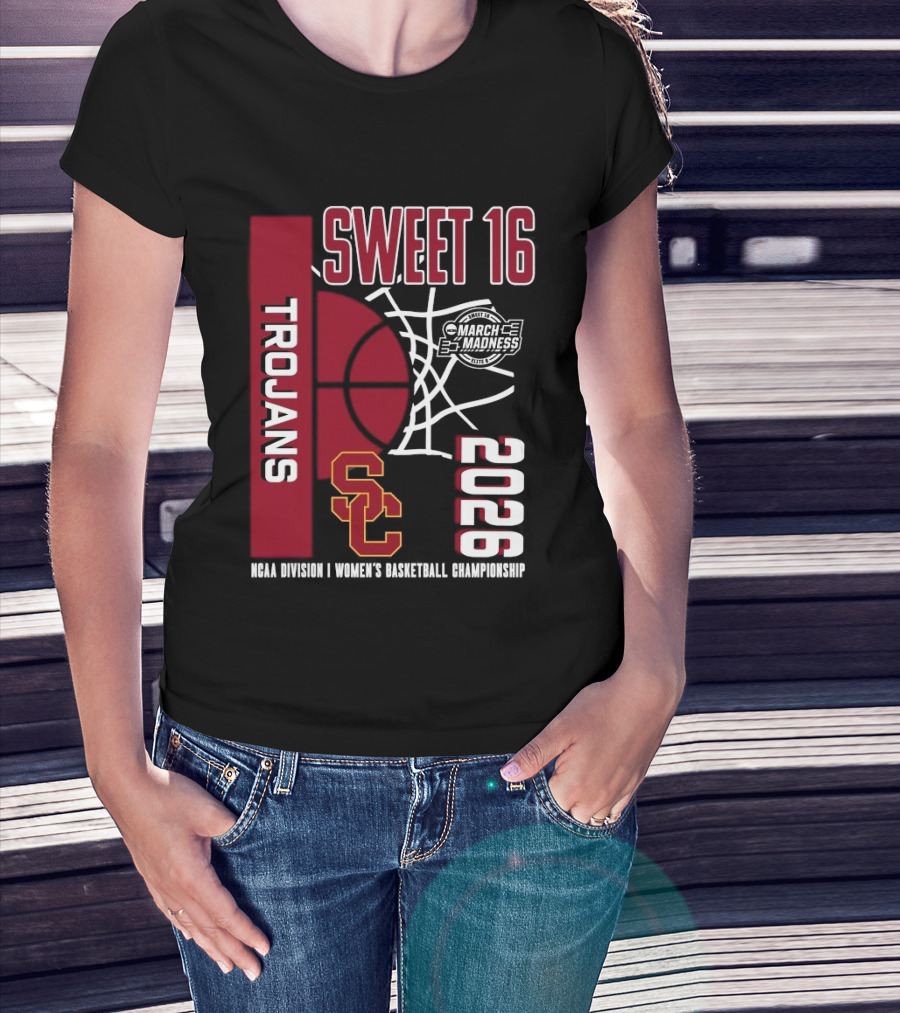 USC Trojans 2026 NCAA Division I Women's Basketball Championship Sweet 16 March Madness T-Shirt