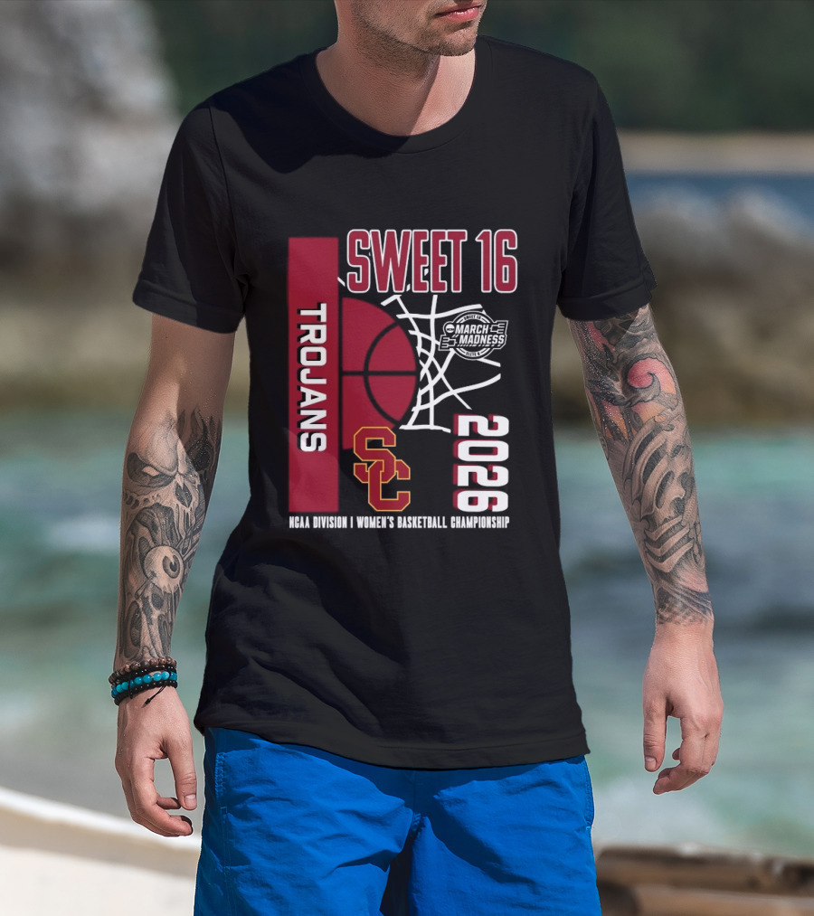 USC Trojans 2026 NCAA Division I Women's Basketball Championship Sweet 16 March Madness T-Shirt