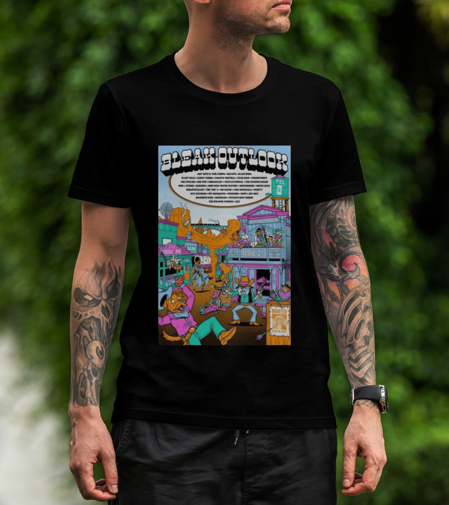 Bleak Outlook Vol 8 Band Lineup April 2 5 2026 Tacoma WA T-Shirt