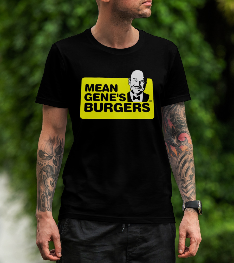 Mean Gene's Burgers Classic Logo With Iconic Bowtie T-Shirt