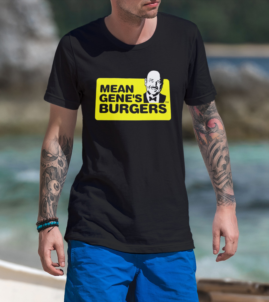 Mean Gene's Burgers Classic Logo With Iconic Bowtie T-Shirt