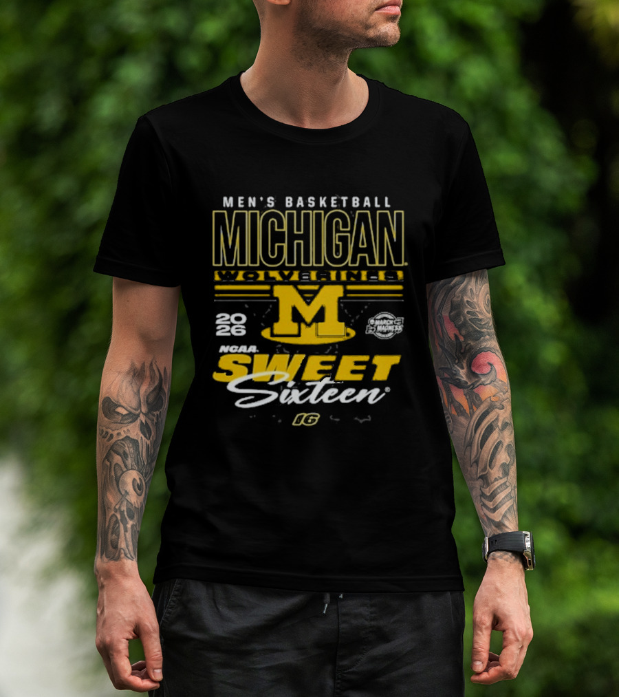 Michigan Wolverines Basketball 2026 NCAA Sweet Sixteen Bound March Madness T-Shirt