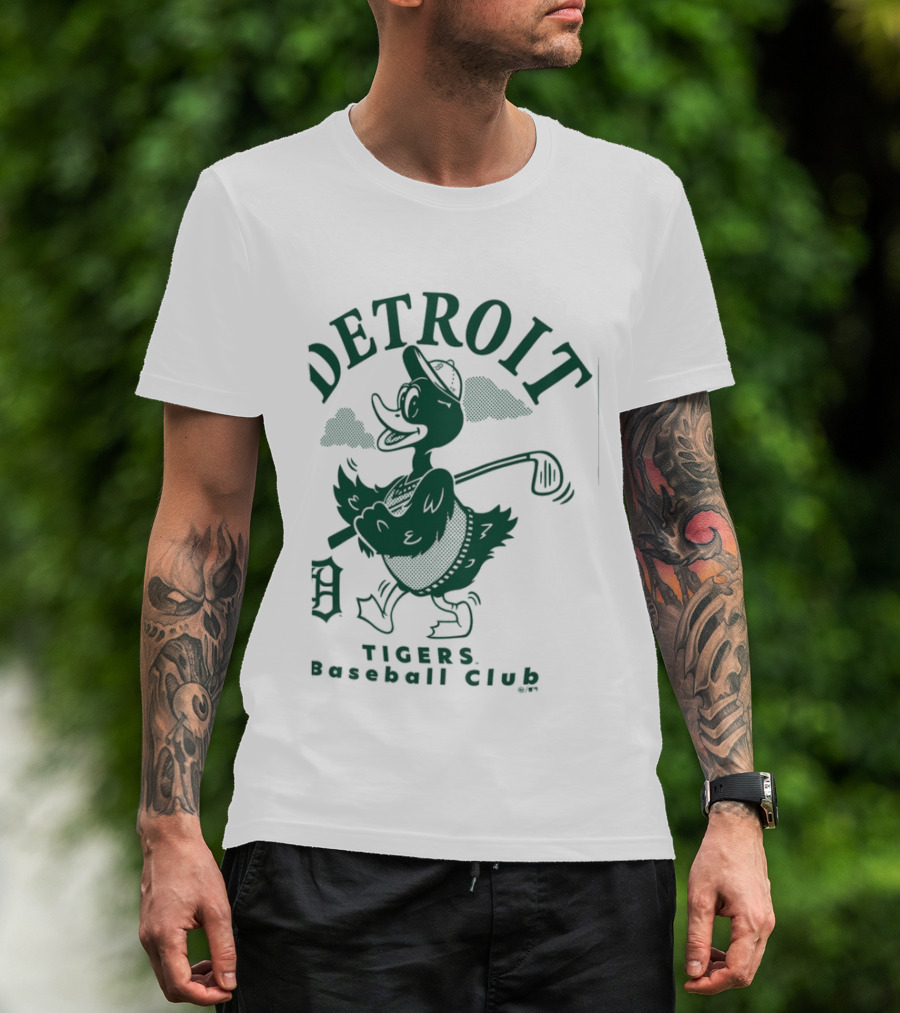 Detroit Tigers Baseball Club Duck Walking T-Shirt
