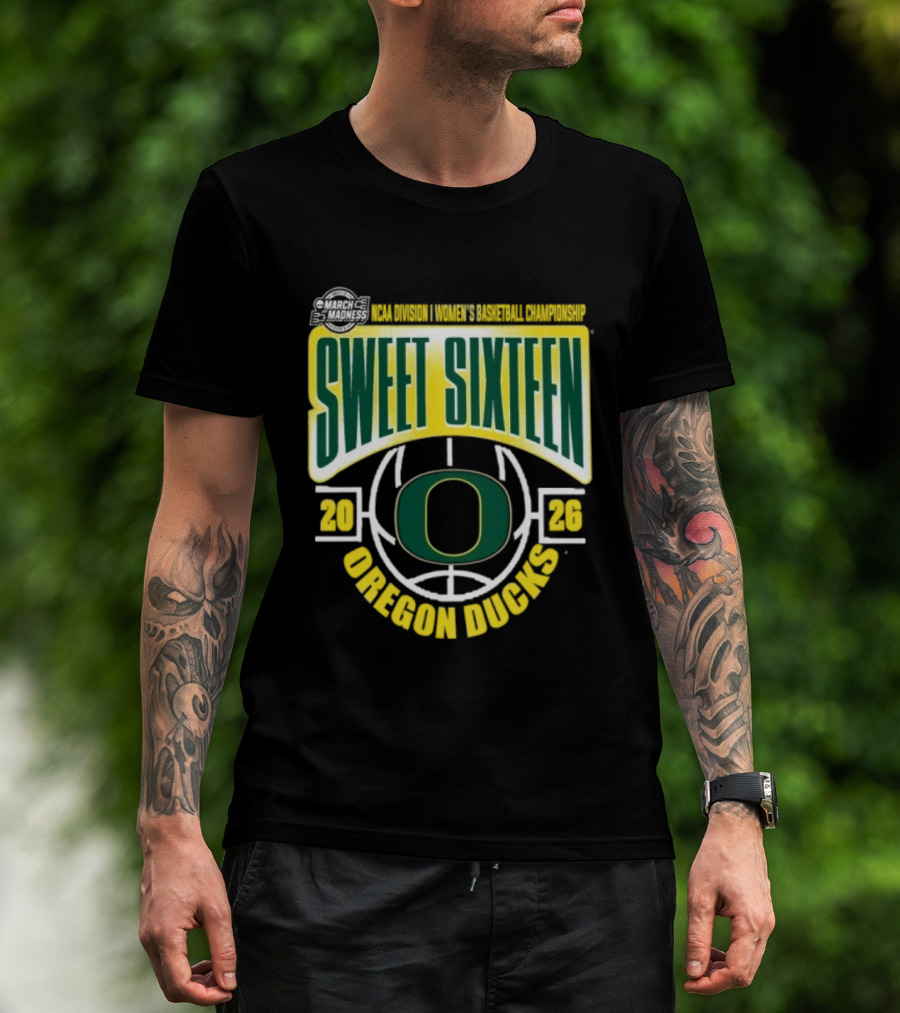 NCAA Women's Basketball Oregon Ducks Sweet Sixteen 2026 March Madness T-Shirt