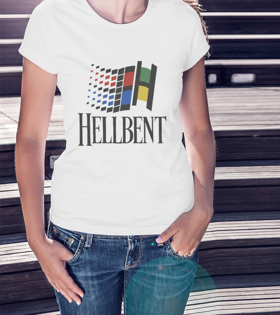 Hellbent Records Retro Pixelated Windows T-Shirt
