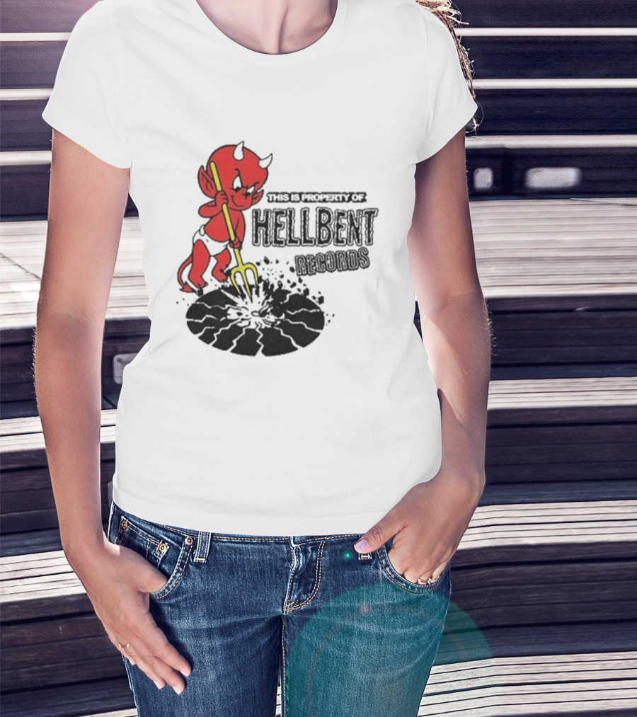 Hellbent Records Mischievous Devil Vinyl Smash T-Shirt
