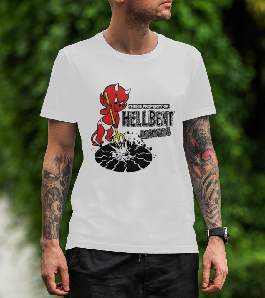 Hellbent Records Mischievous Devil Vinyl Smash T-Shirt