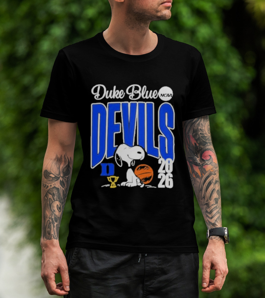 Duke Blue Devils Snoopy Basketball 2026 NCAA Champions T-Shirt