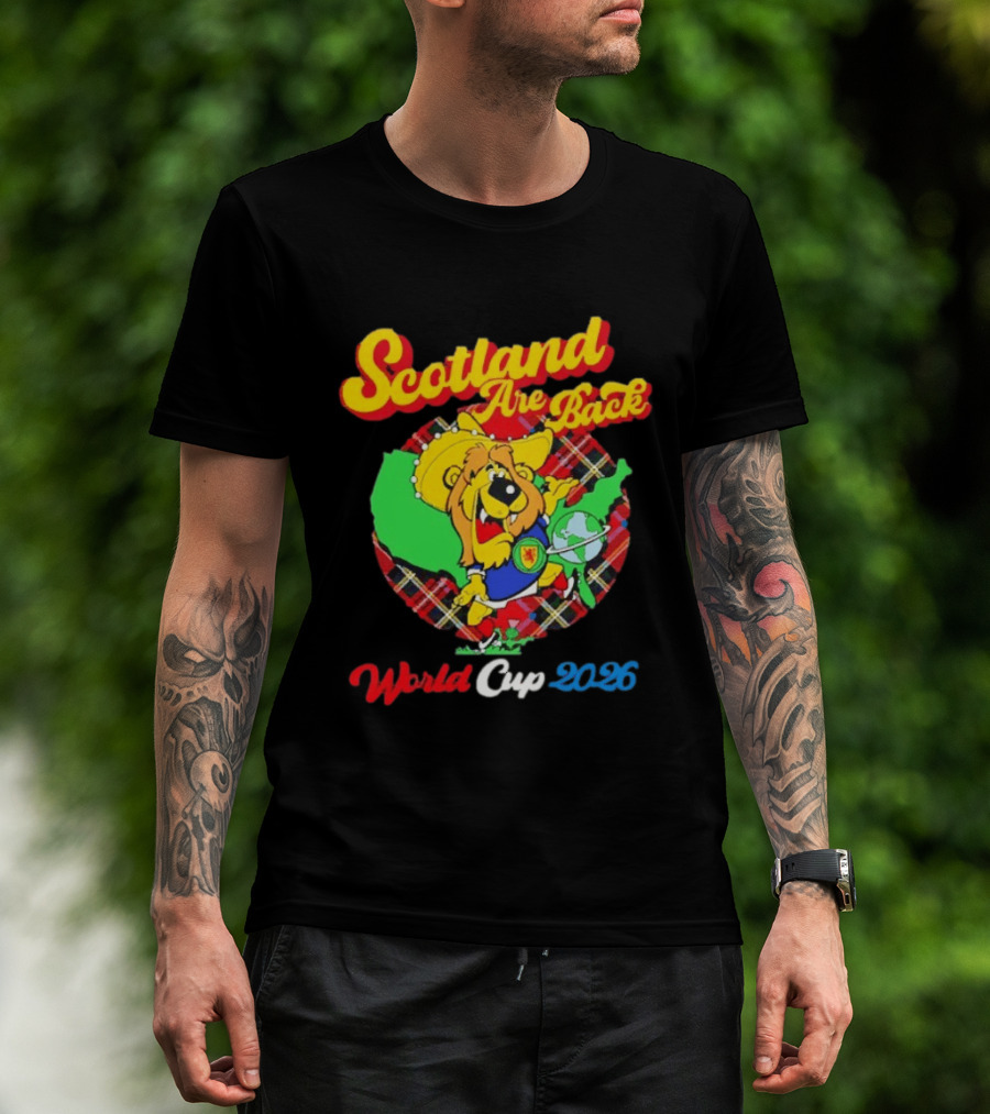 Scotland Are Back World Cup 2026 Lion Plaid Globe Soccer Ten Left T-Shirt