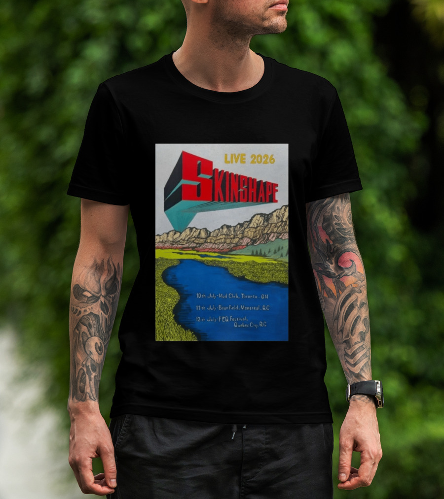 LIVE 2026 Skinshape July Tour Mod Club Toronto Beanfield Montreal FEQ Festival Quebec City T-Shirt