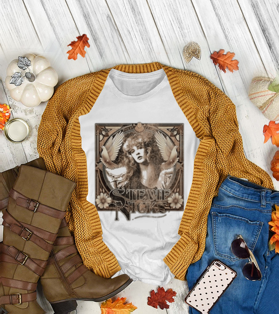 Stevie Nicks 2025 Tour Terracotta Doves Vintage Art Deco T-Shirt