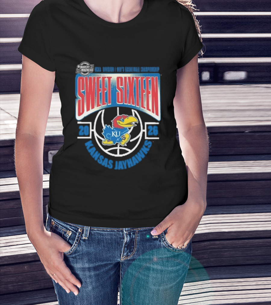 Kansas Jayhawks Sweet Sixteen NCAA DI Men's Basketball Tournament March Madness 2026 T-Shirt