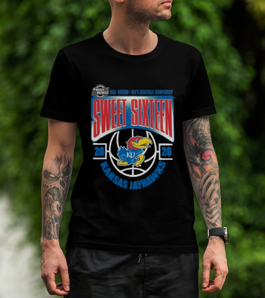 Kansas Jayhawks Sweet Sixteen NCAA DI Men's Basketball Tournament March Madness 2026 T-Shirt