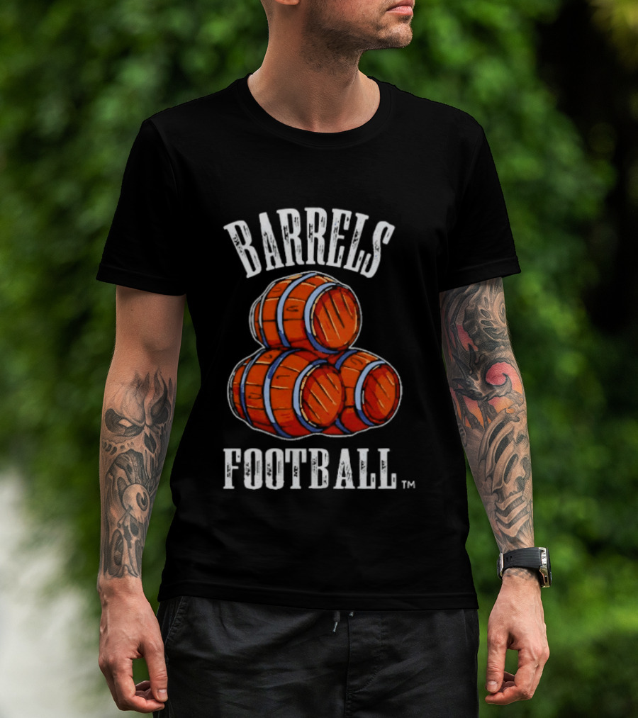 Barrels Football Three Blue Barrels Kentucky T-Shirt