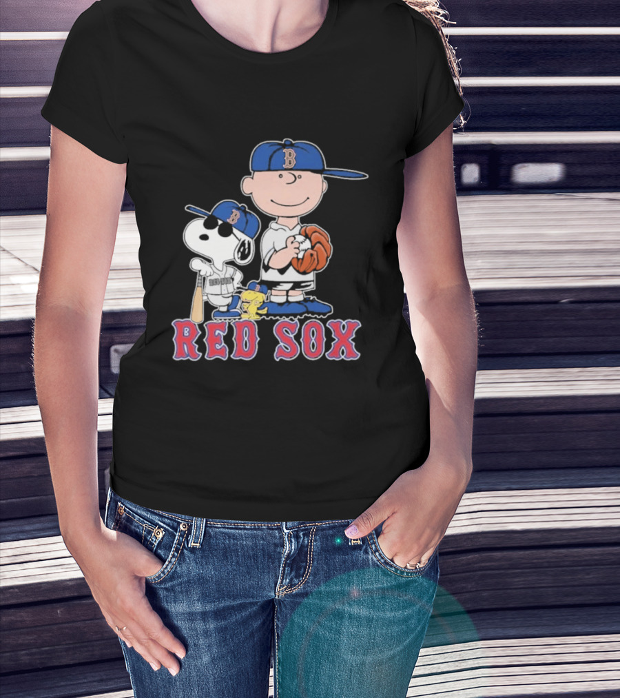 Snoopy Brown Red Sox Baseball Team 2026 T-Shirt