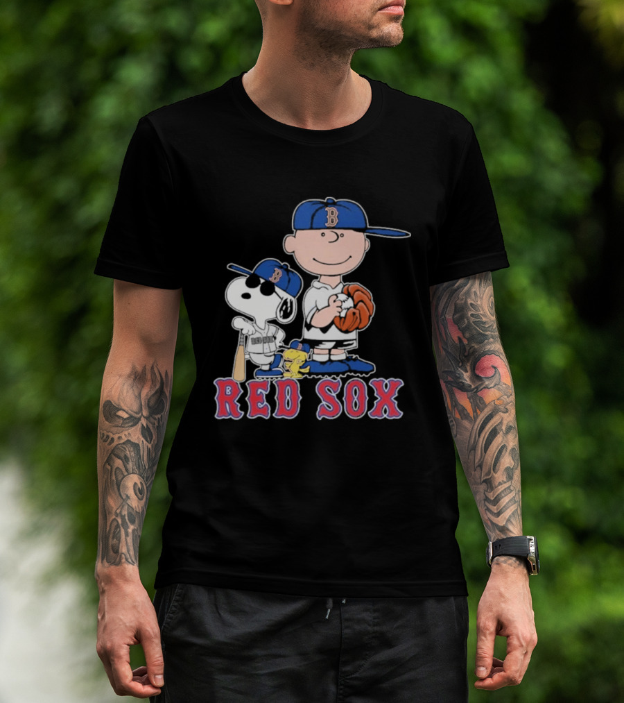 Snoopy Brown Red Sox Baseball Team 2026 T-Shirt