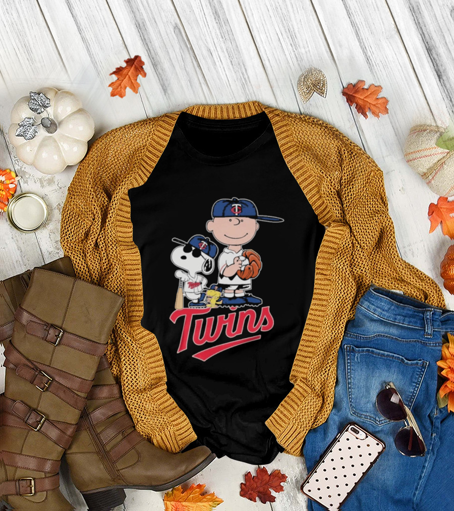 Snoopy 2026 Peanuts Charlie Brown Twins Baseball T-Shirt