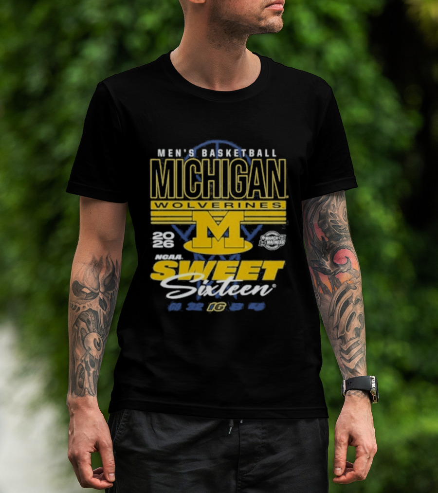 Men's Basketball Michigan Wolverines 2023 NCAA Sweet Sixteen M T-Shirt