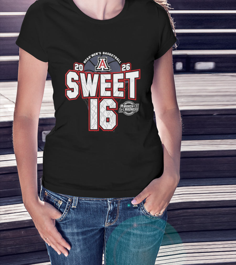 Arizona Wildcats NCAA Men's Basketball 2026 Sweet 16 March Madness T-Shirt