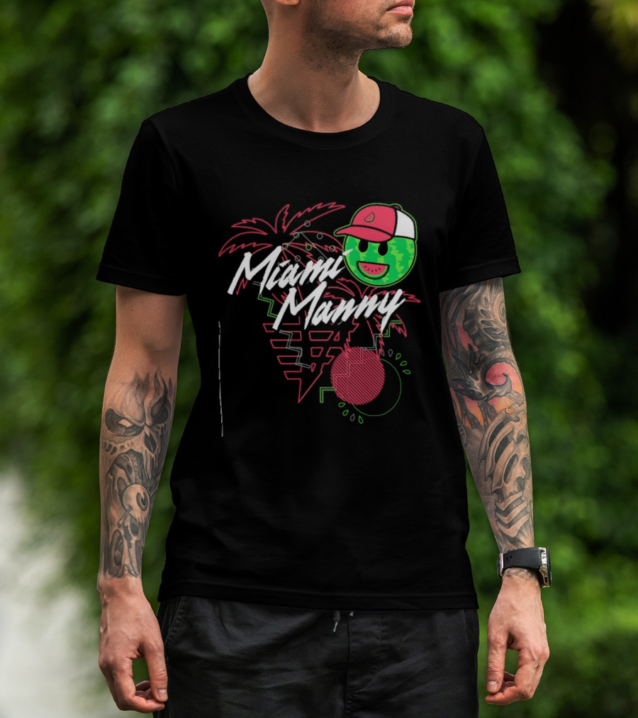 Ross Chastain Miami Manny Melon Man Palm Tree Watermelon Cap T-Shirt