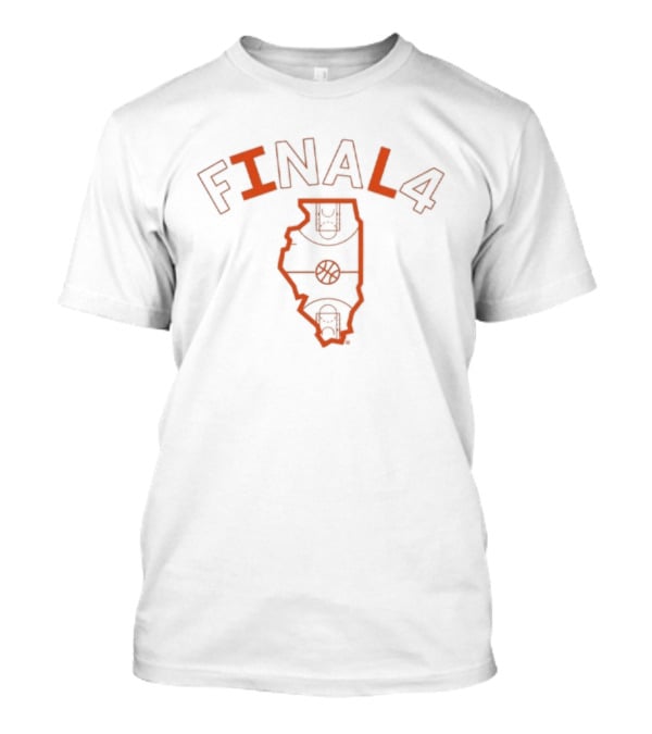 Final4 Illinois Map Baseball T-Shirt