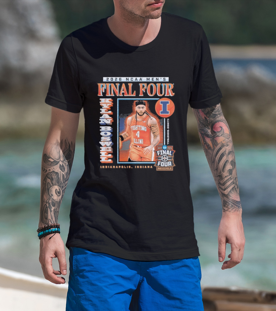 Kylan Boswell 2026 Final Four Fighting Illini NCAA March Madness T-Shirt