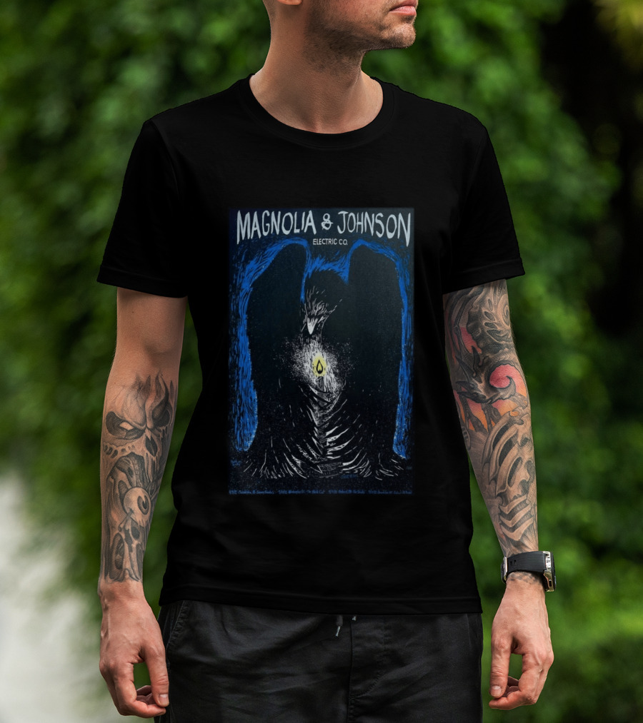 Magnolia And Johnson Electric CO Tour 2026 Mystical Bird With Candle T-Shirt