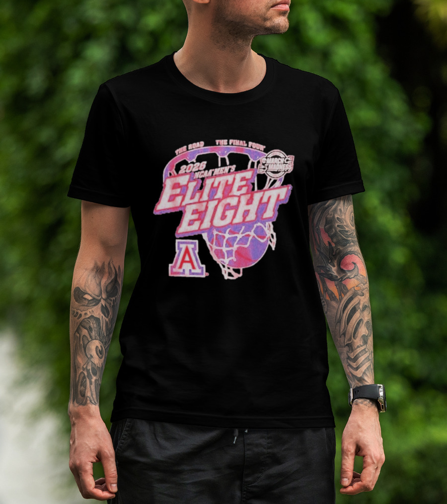 2026 NCAA Men's Elite Eight Arizona Wildcats March Madness Basketball Final Four T-Shirt