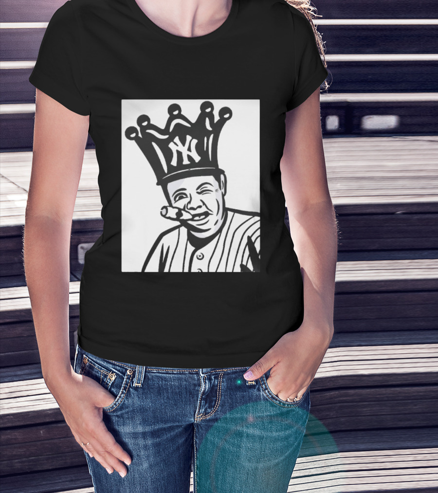 Babe Ruth Cigar Crown NY Yankees Opening Day T-Shirt