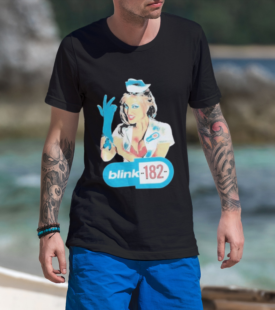 Blink 182 Enema Of The State Nurse Glove T-Shirt