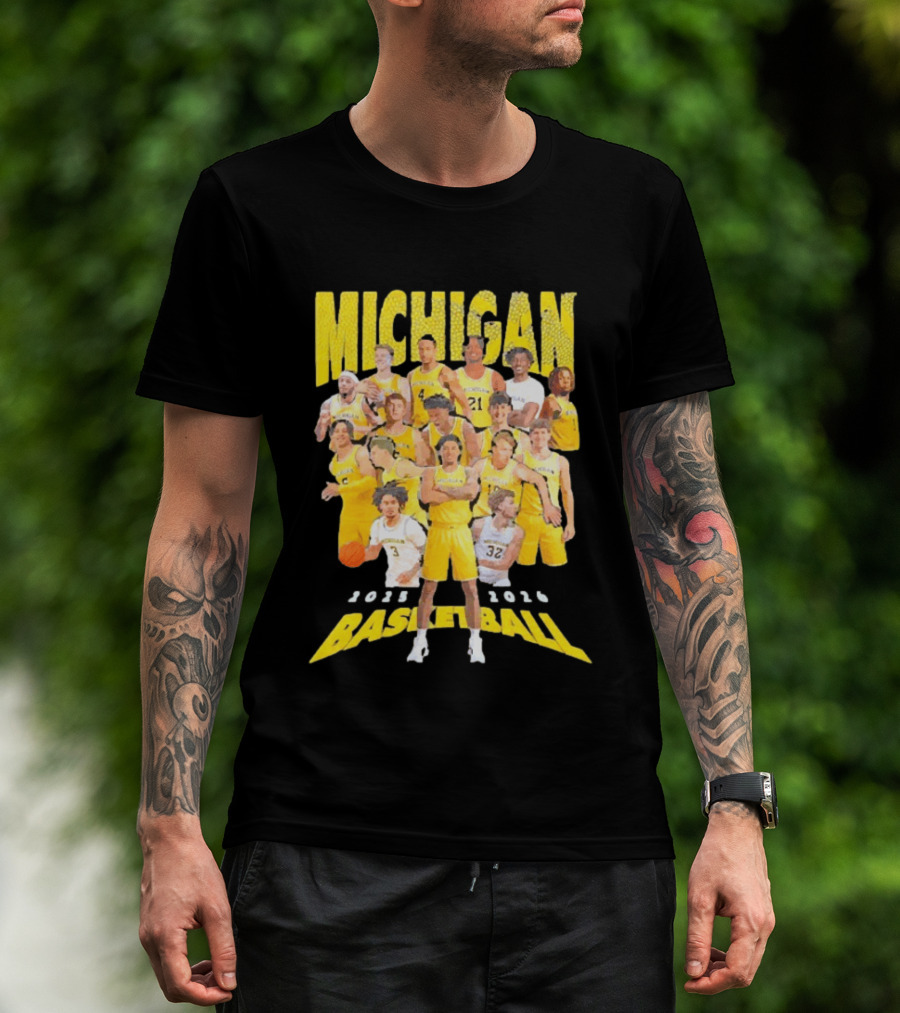Michigan Wolverines 2025 2026 Basketball Team Members T-Shirt