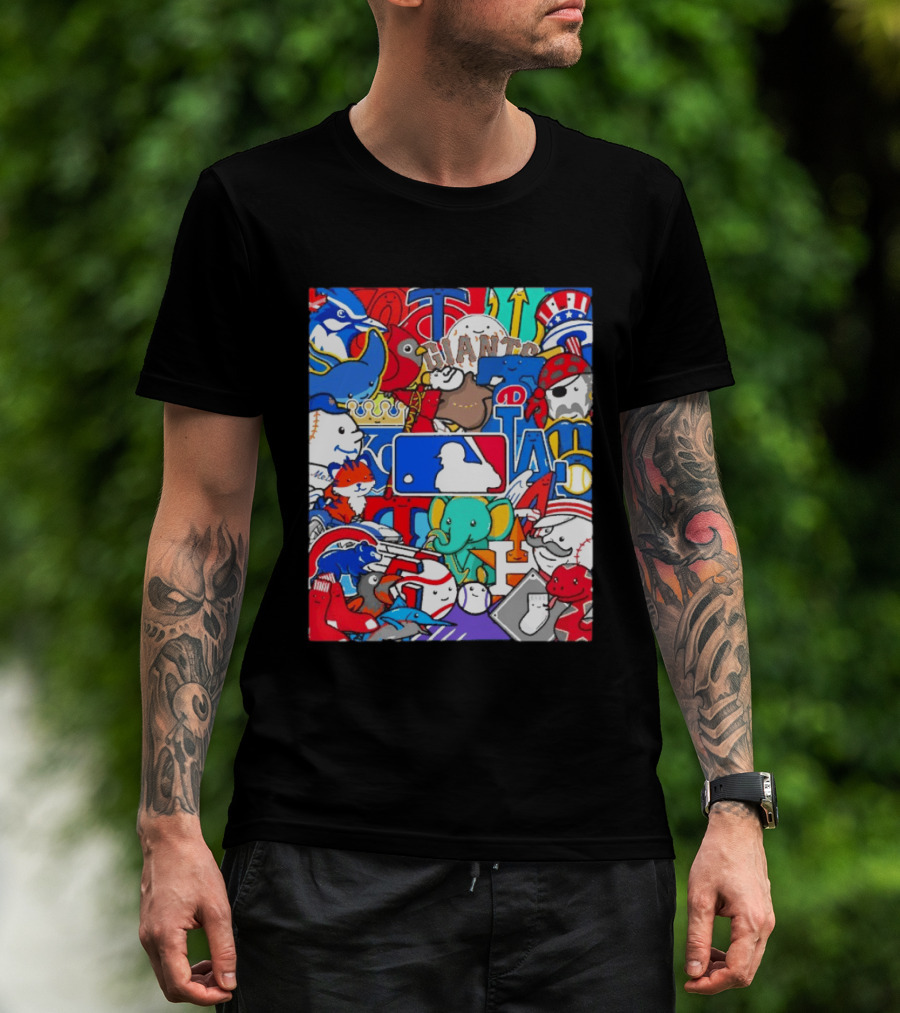Happy Opening Day 2026 MLB Team Mascots Giants Royals Nationals Phillies Pirates T-Shirt