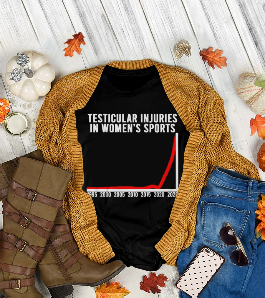 Graphical Humor Testicular Injuries in Women's Sports T-Shirt