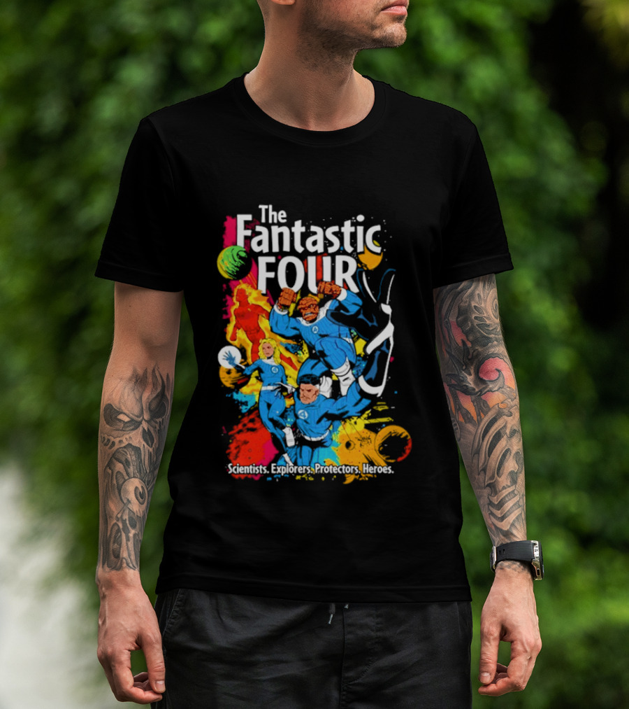 The Fantastic Four Comic Explorers Scientists Innovators Heroes T-Shirt