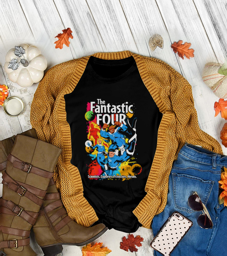 The Fantastic Four Comic Explorers Scientists Innovators Heroes T-Shirt
