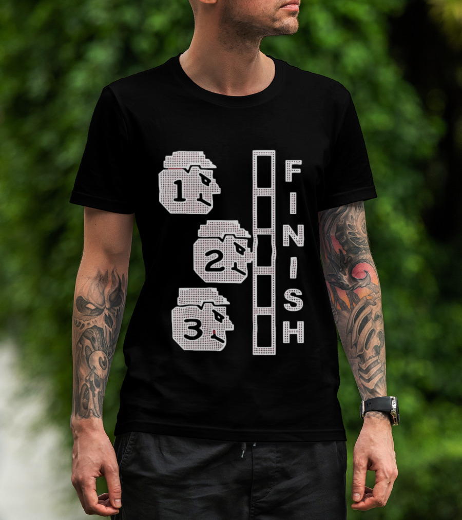 The Great Red Race Cincinnati Reds Finish Line Illustrations T-Shirt