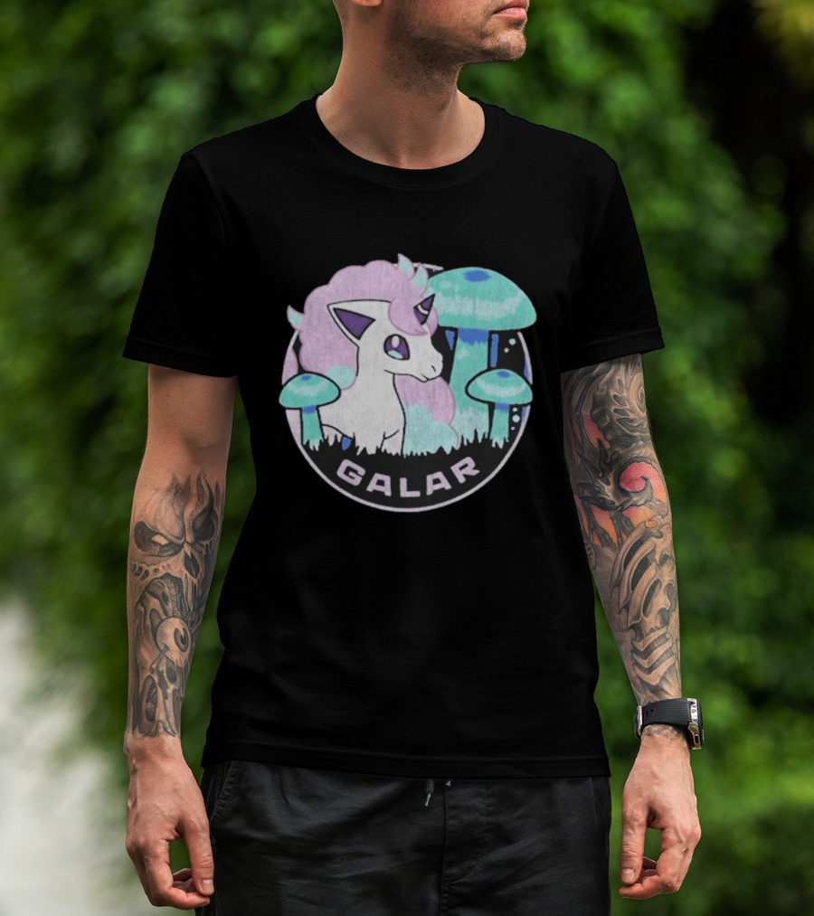 Pokémon Galar Rapidash Pastel Mushroom Adventure T-Shirt