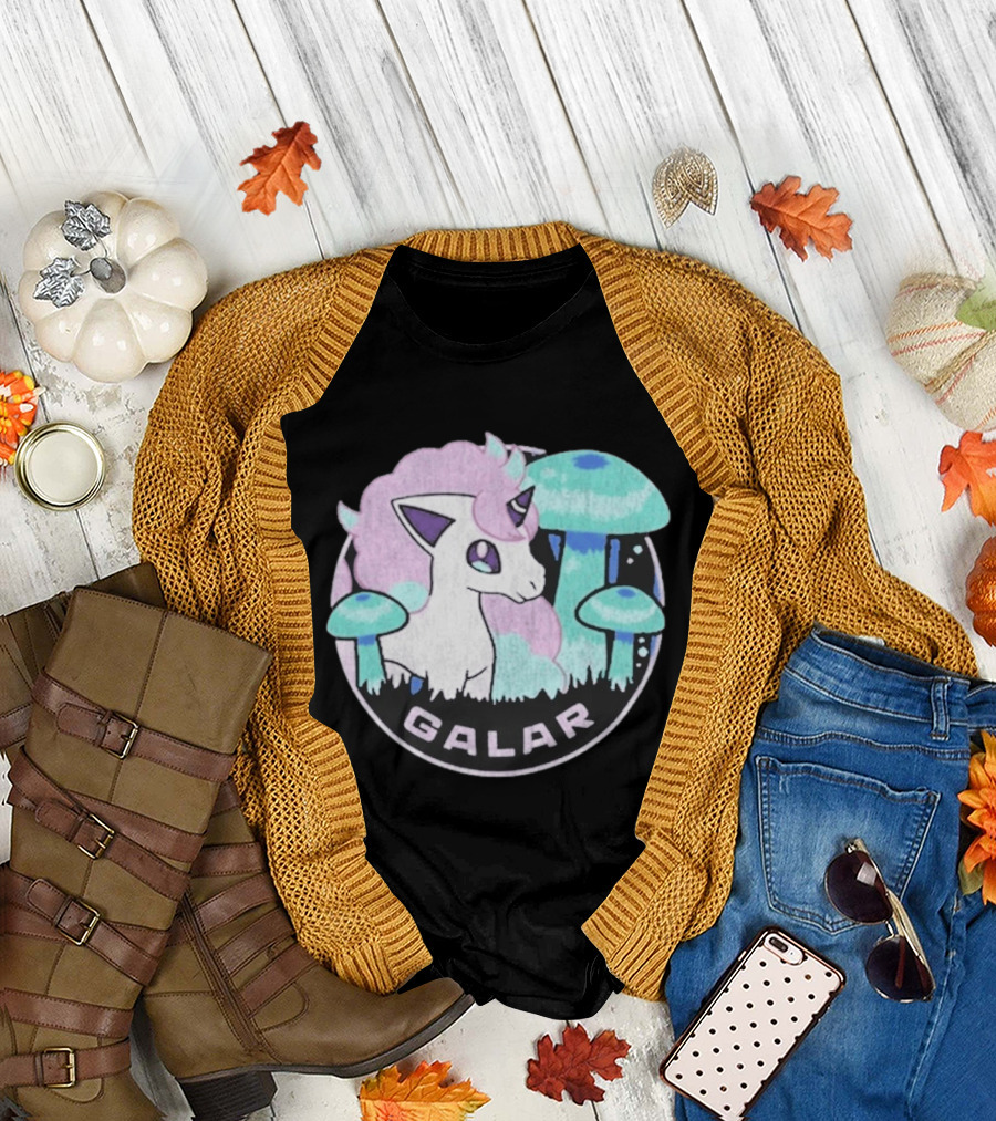 Pokémon Galar Rapidash Pastel Mushroom Adventure T-Shirt