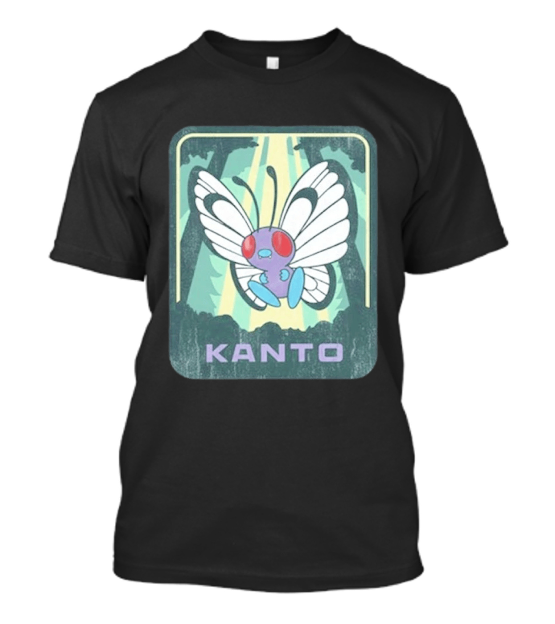 Kanto Explore Pokémon Butterfly Woods Adventure T-Shirt