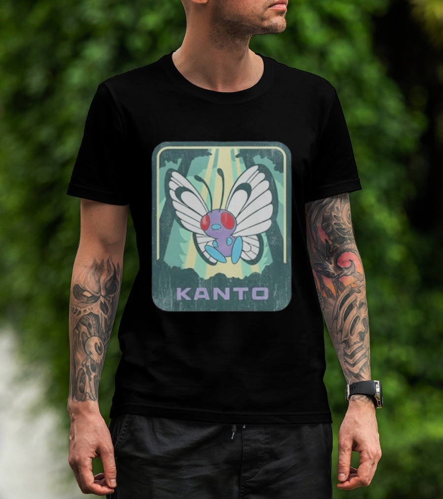 Kanto Explore Pokémon Butterfly Woods Adventure T-Shirt
