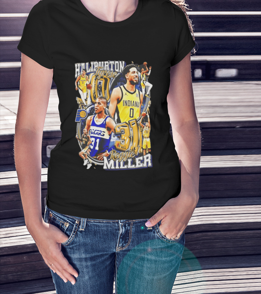 Haliburton Tyrese 0 Indiana Pacers Reggie Miller 31 T-Shirt