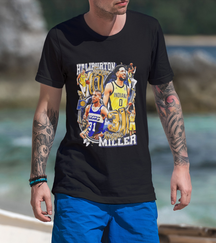 Haliburton Tyrese 0 Indiana Pacers Reggie Miller 31 T-Shirt
