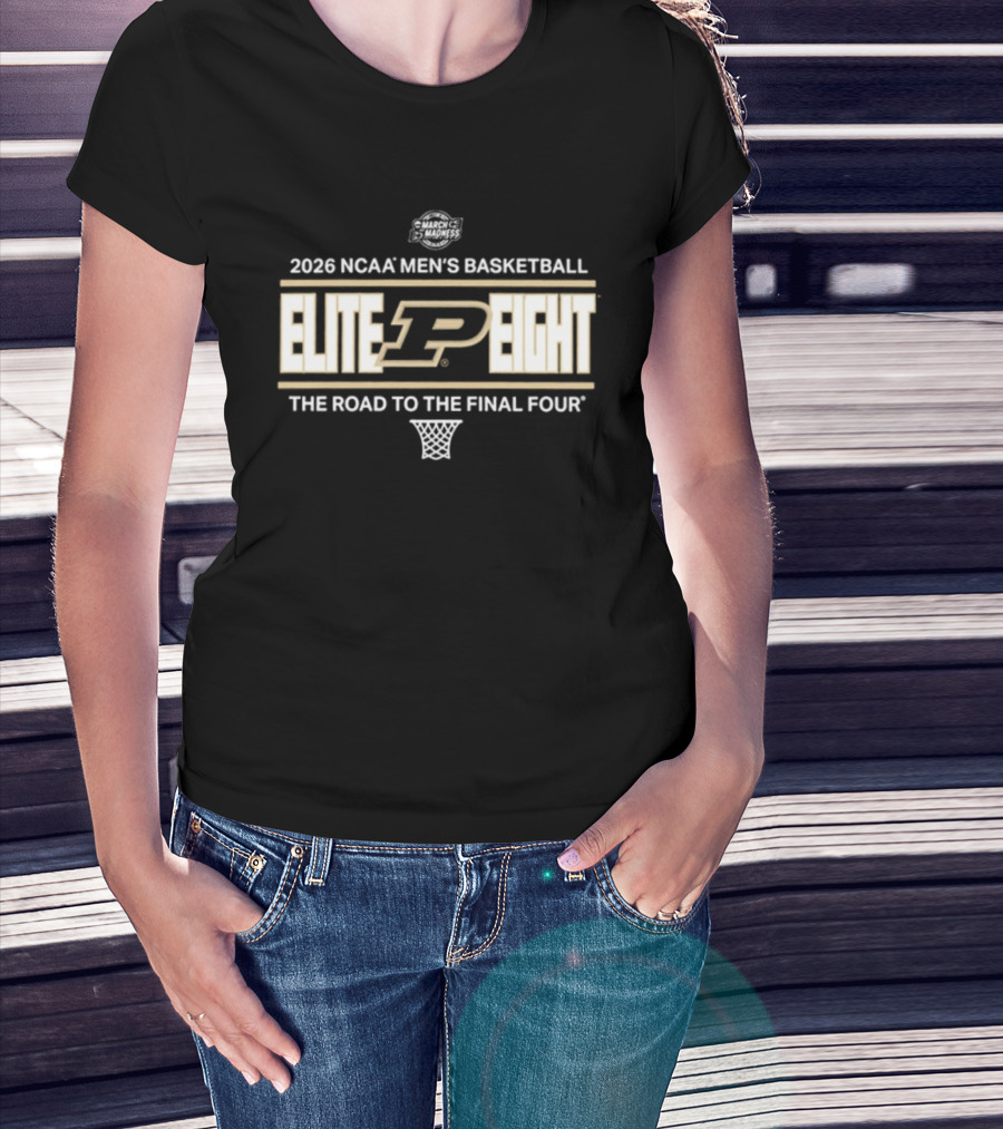 Purdue Boilermakers 2026 NCAA Men's Basketball Elite Eight Road To The Final Four T-Shirt